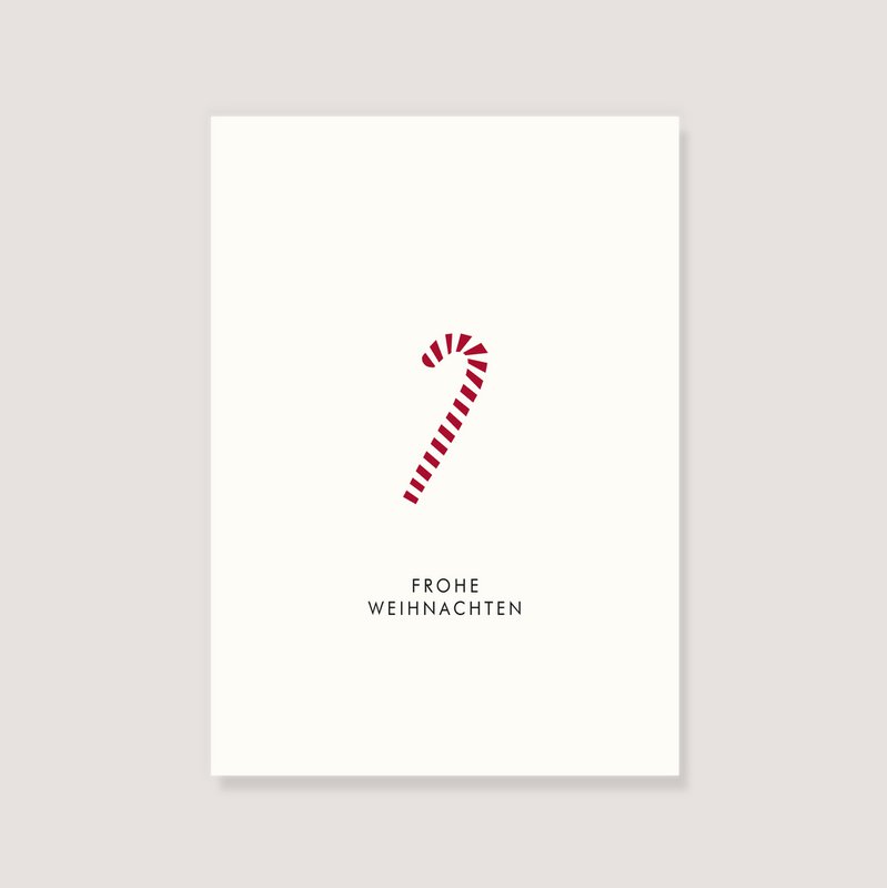 Carte postale - "Canne de Bonbon - Joyeux Noël"