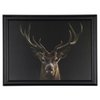 lap cushion black red deer 43cm