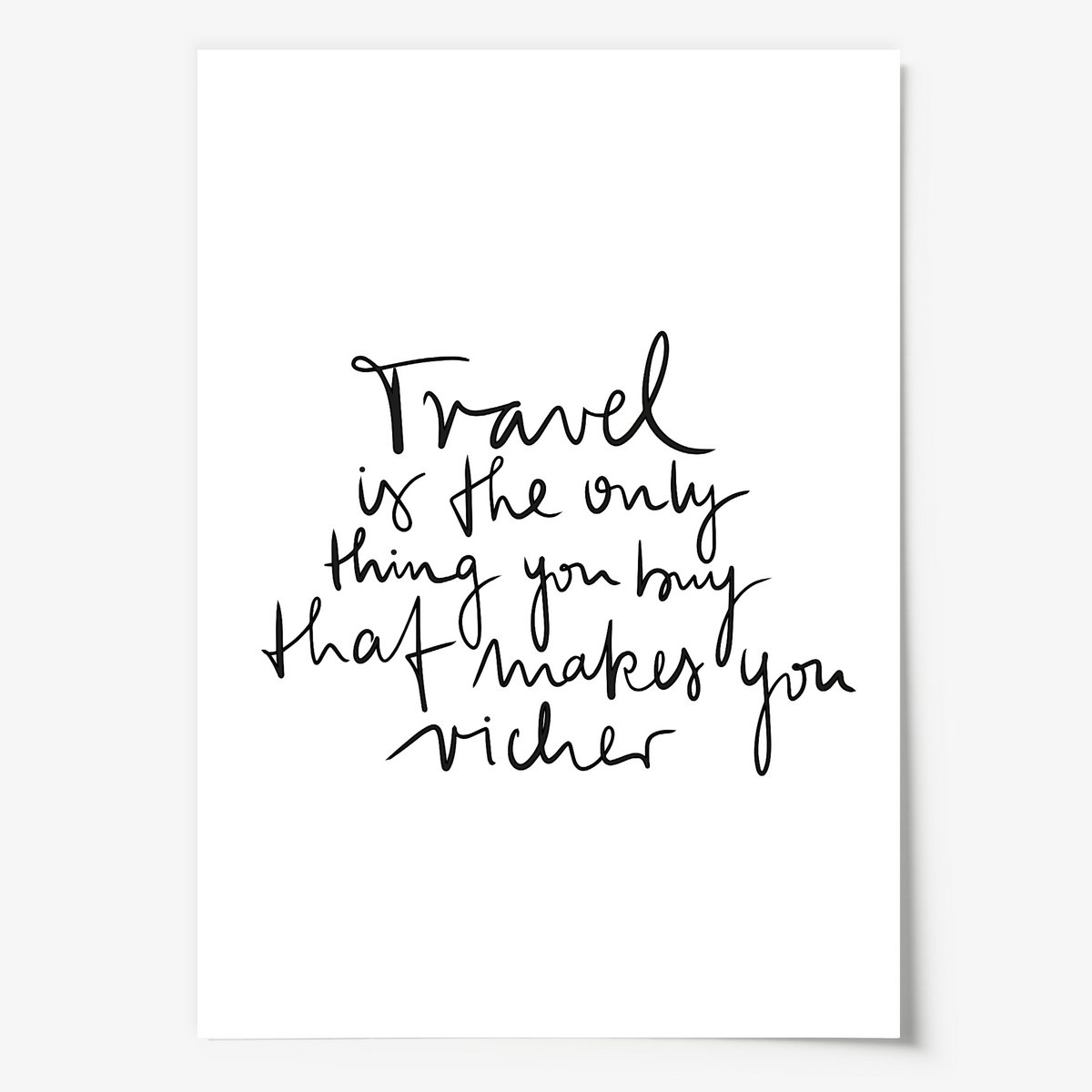 Poster: Travel is the only thing you buy that makes you richer