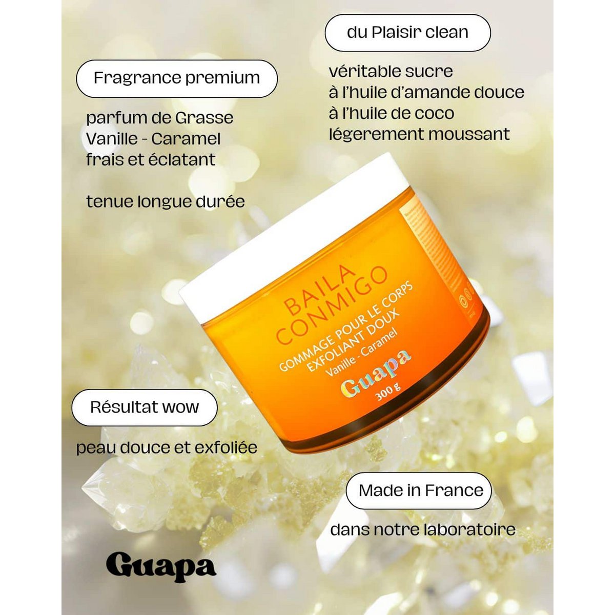 GUAPA Gentle Exfoliating Body Scrub - Caramel Vanilla