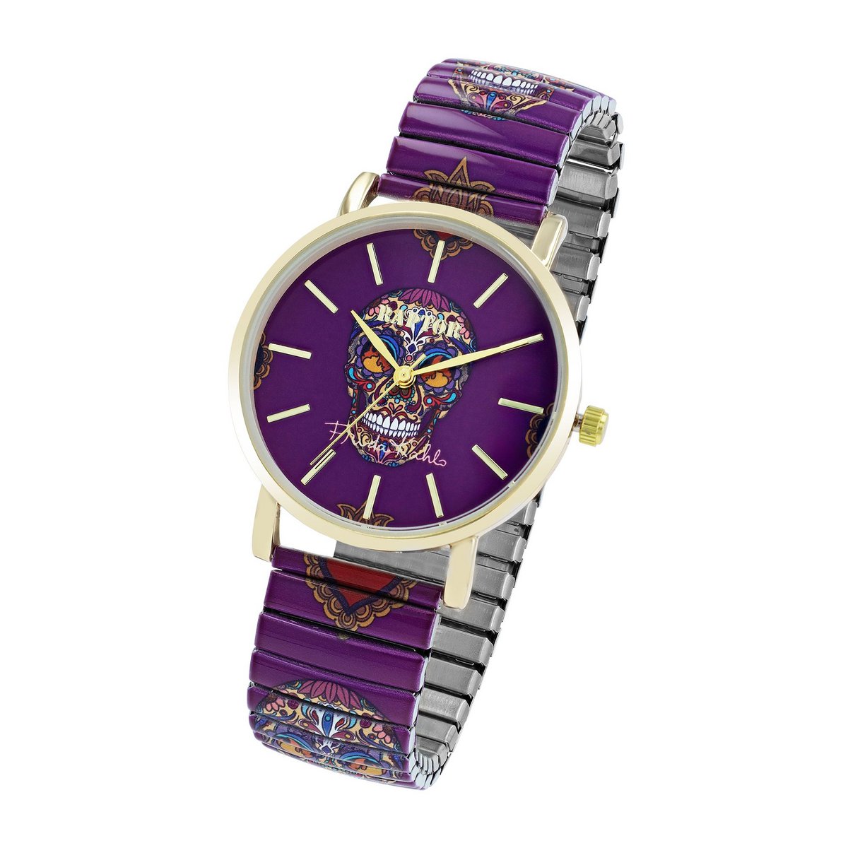 Montre-bracelet Raptor pour femme "Frida Kahlo Edition" avec cordon