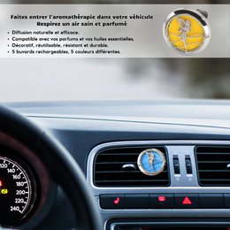 Car Diffuser Clip'Arôme - Angel - Stainless Steel with Blotters - Decorative Aromatherapy Accessory - Gift Idea