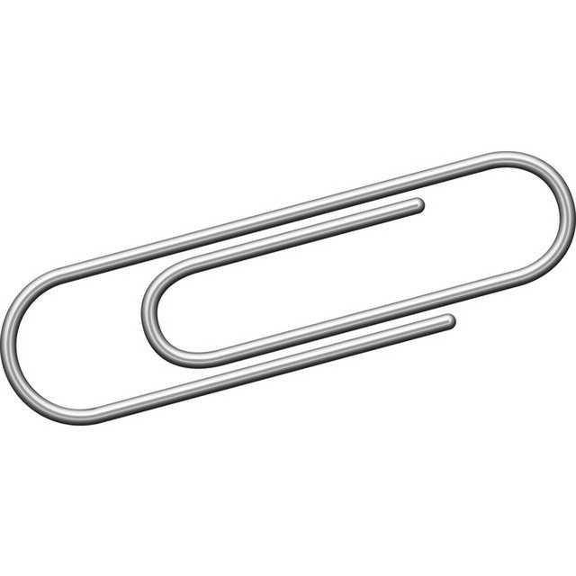 Paper clips Kangaro 25 mm round box 1000 pieces, galvanized