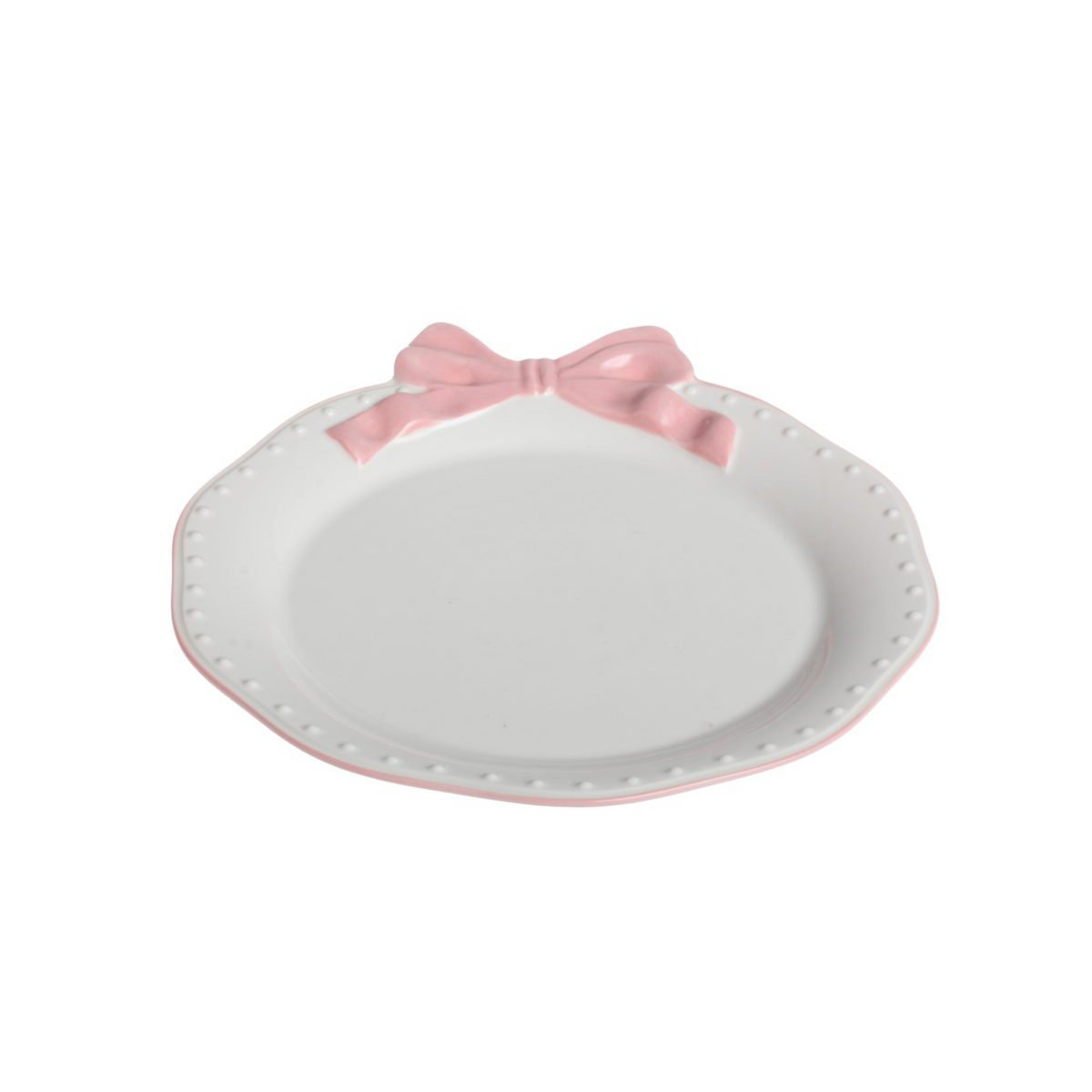 Dessert plate Ribbon Grace pink 22 cm Isabelle Rose