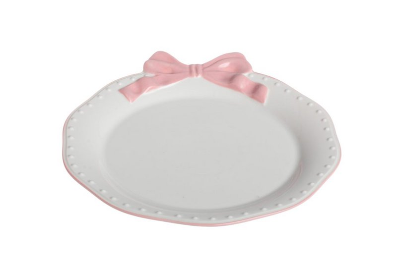 Dessert plate Ribbon Grace pink 22 cm Isabelle Rose