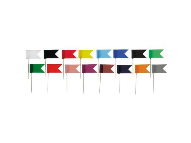 Bandiere segnaletiche Alco scatola plastica assortita da 20 pz. 35 mm di lunghezza e bandiera 18x10 mm