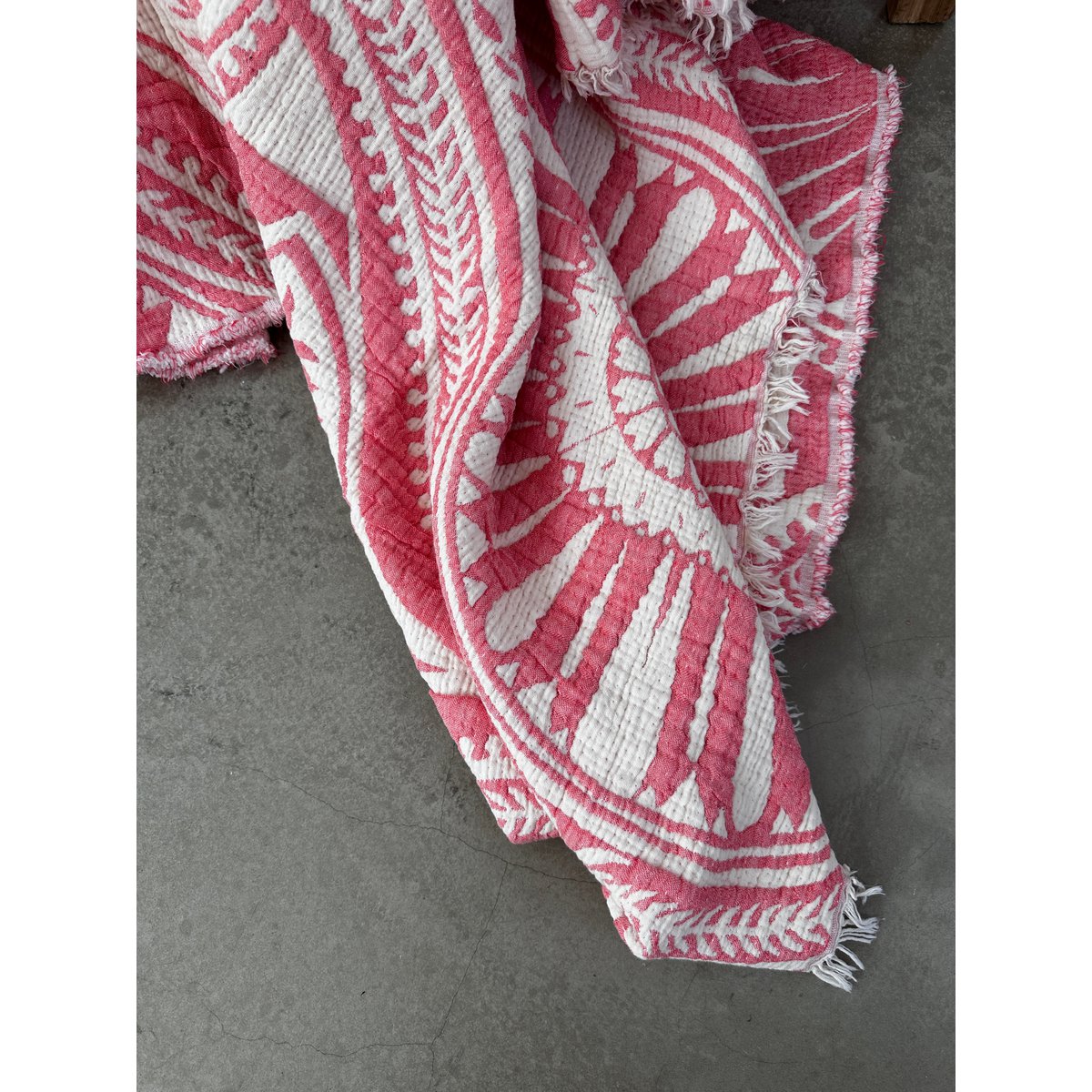 CALMA muslin blanket - coral - 2.20 x 2.30 m