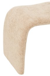 Stołek J-Line w kształcie N - tekstylny - beżowy