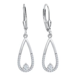 Boucles d'oreilles argent 925 zircone