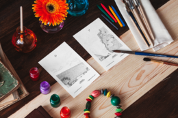 Aquarel adventskalender, adventskalender schilderen, schilderpakket, aftellen naar Kerstmis
