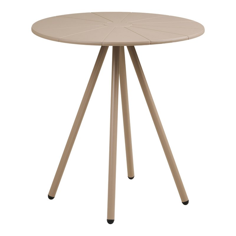 Barletta Bistro table, polypropylen/steel, taupe, ø70x73,5 cm