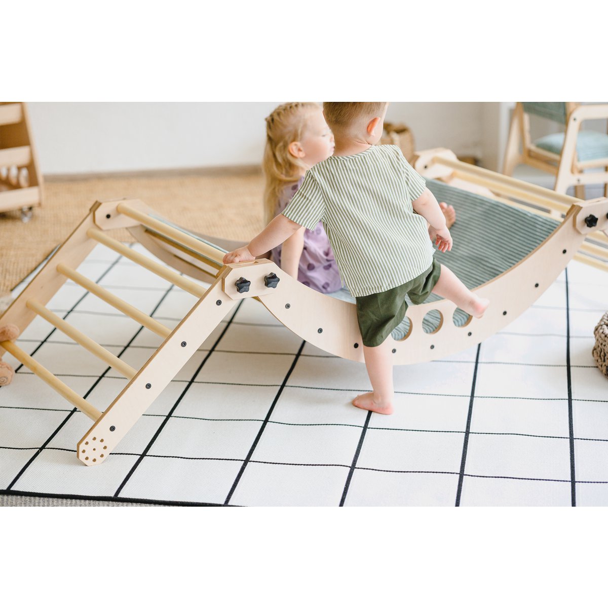 Luula Transformable Climbing Triangle & Rocker Set SLEEPER