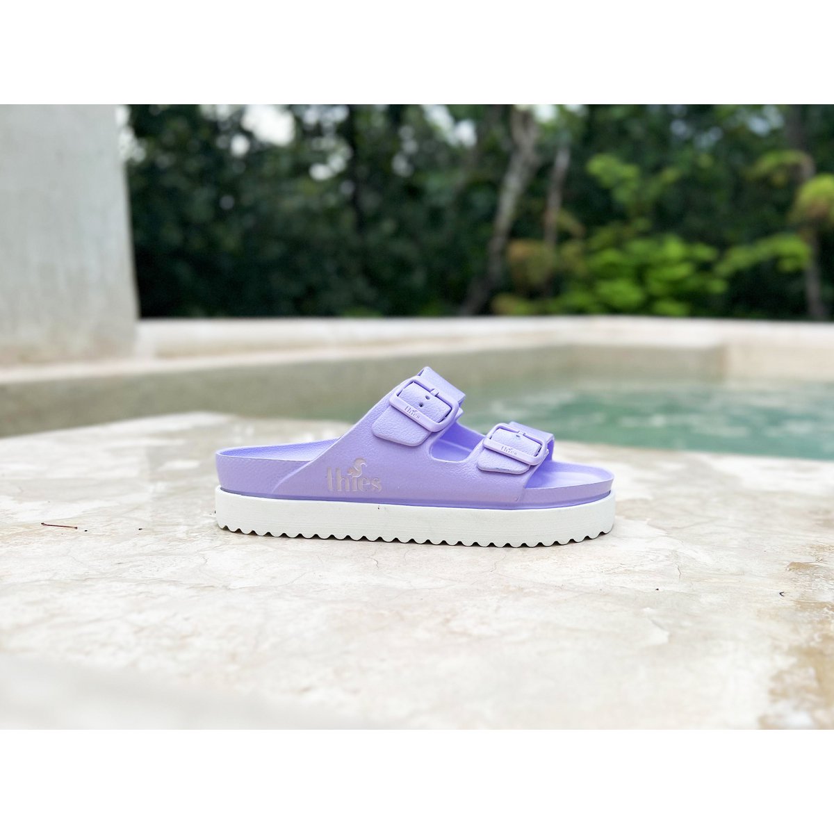thies 1856 ® Ecofoam Plateau Sandal vegan orchid pink