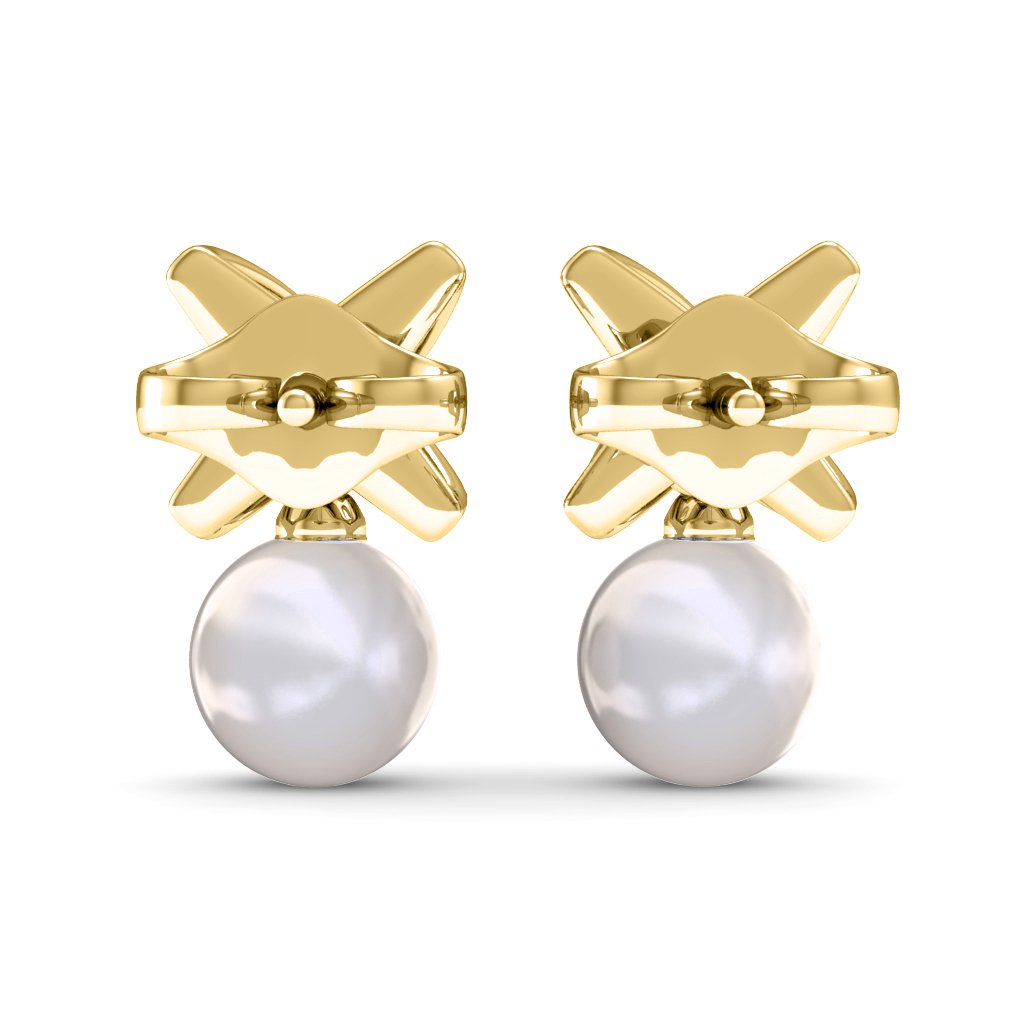 Pendientes Chris Pearl - Oro y Cristal