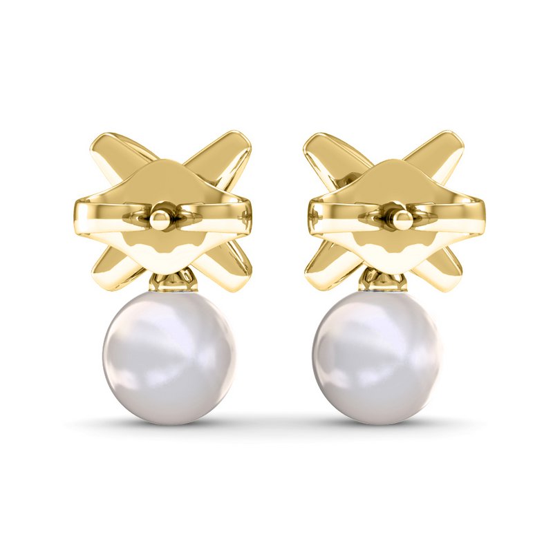 Pendientes Chris Pearl - Oro y Cristal