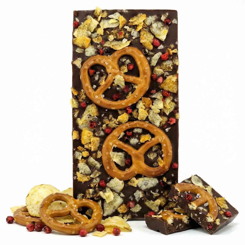Chocolat de lait premium - bretzel, croustillants, poivron rouge 95g