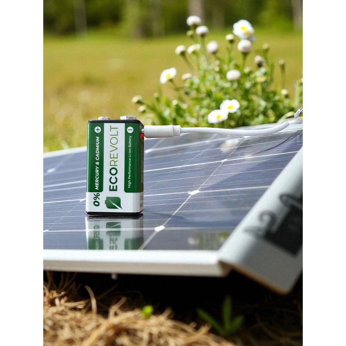 ECOREVOLT 9V – Pile rechargeable USB-C 650 mAh