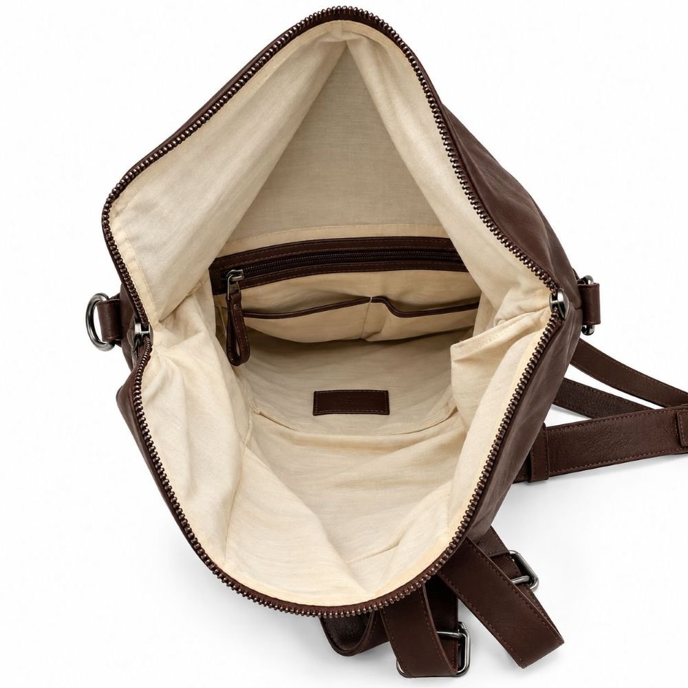 ROLLTOP BACKPACK Rucksack Leder espresso