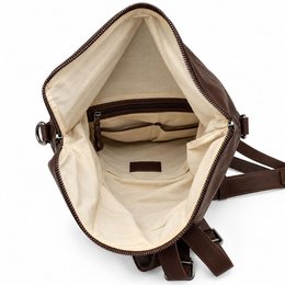 ROLLTOP BACKPACK Rucksack Leder espresso
