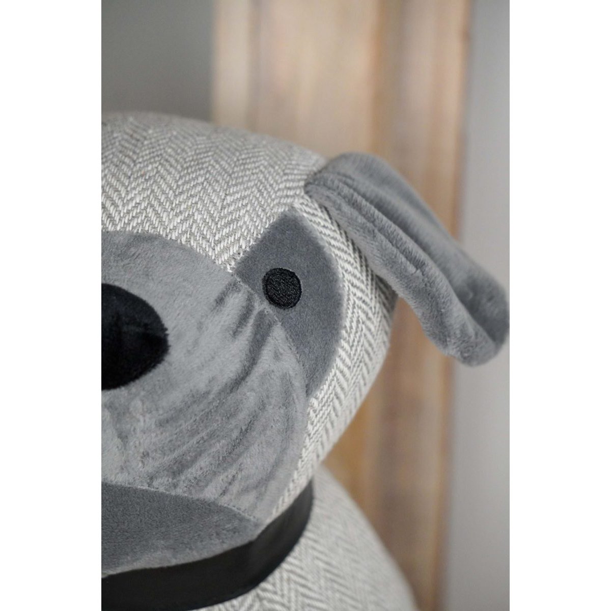Grå Bulldog dørstopper 28 cm Isabelle Rose