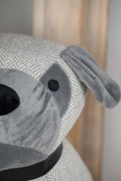 Grå Bulldog dørstopper 28 cm Isabelle Rose
