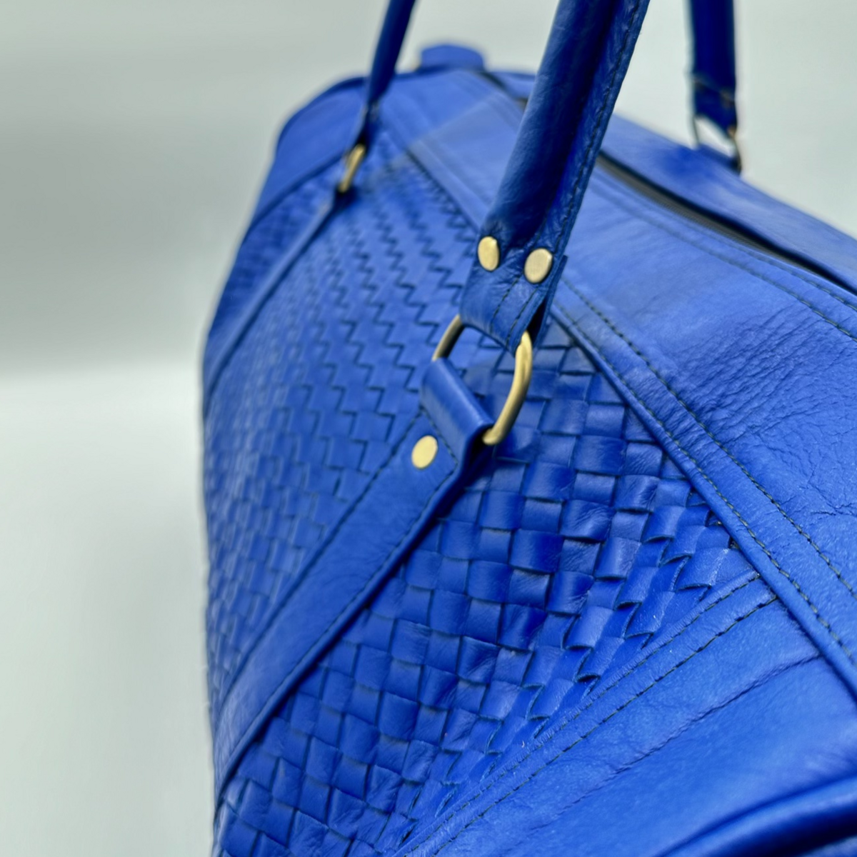 Classy Wonder blauw gemaakt lederen reistas