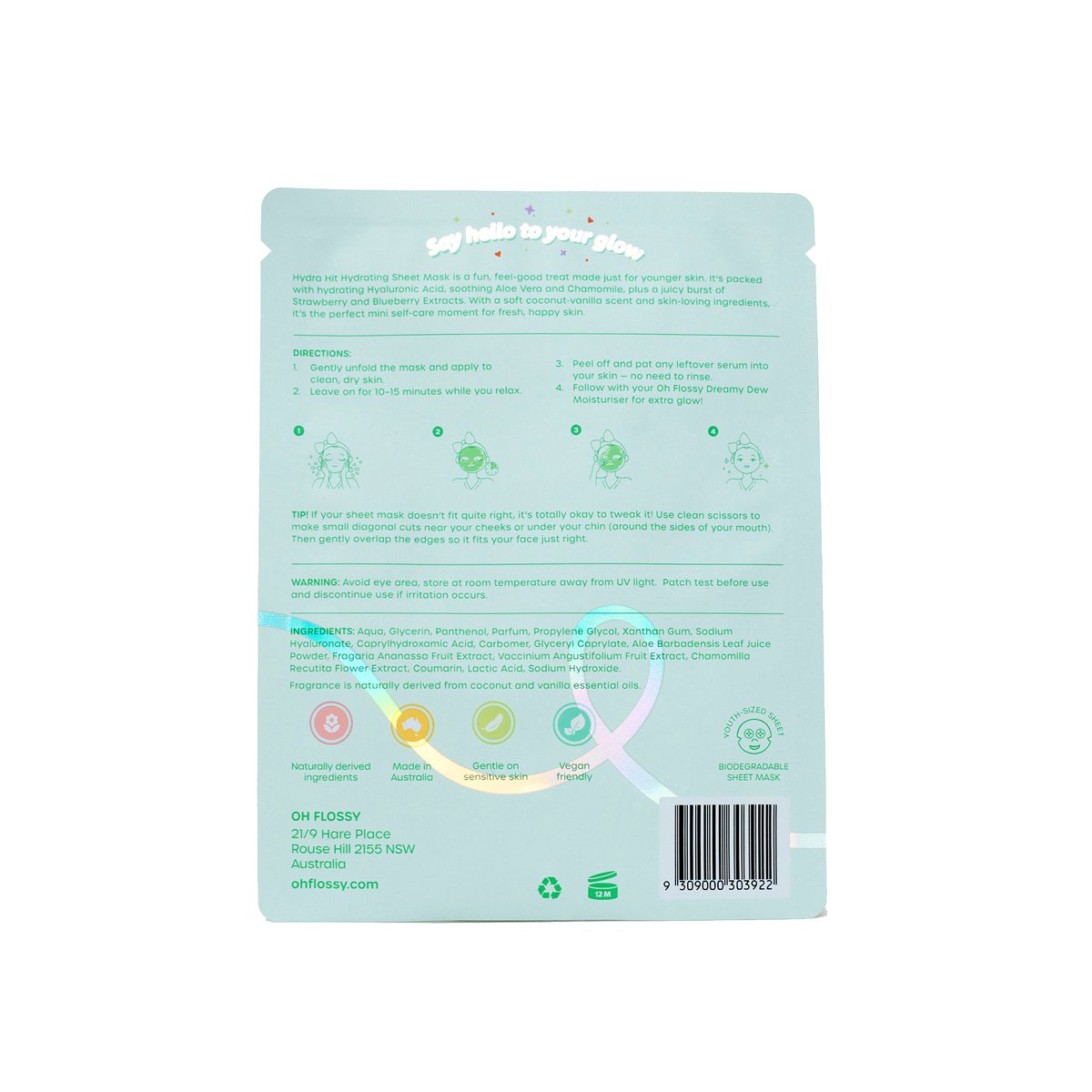 Oh Flossy Sets - Hydraterend Kokosmasker