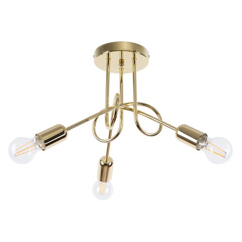 LOOP 3 chandelier in shiny gold