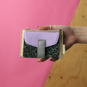 Animal Lilac Fold Over Purse