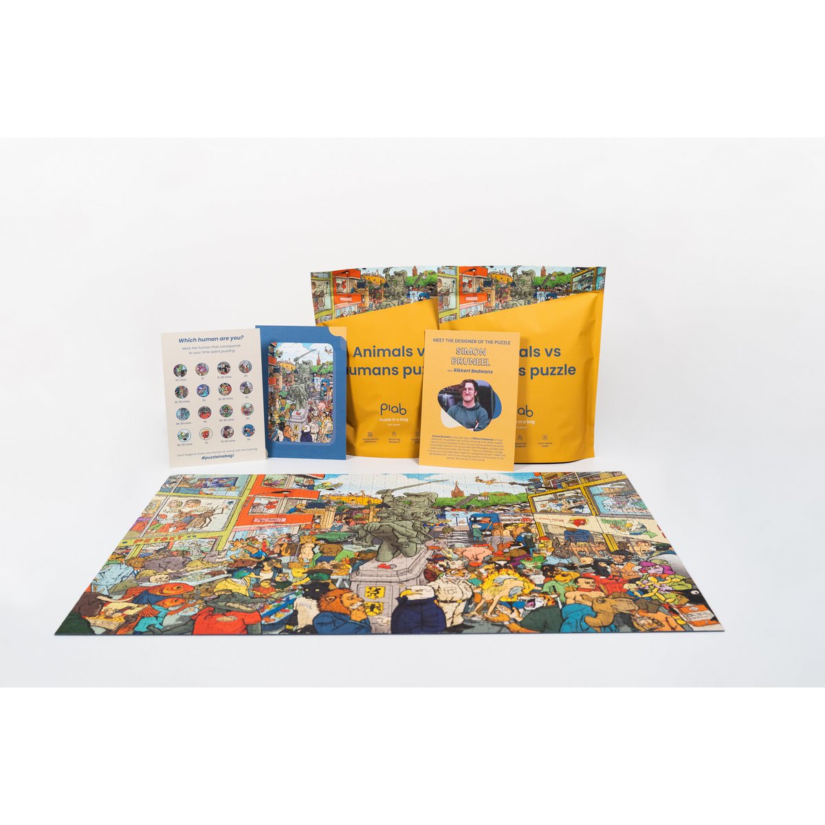 Tiere gegen Menschen Puzzel