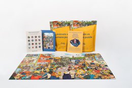 Tiere gegen Menschen Puzzel