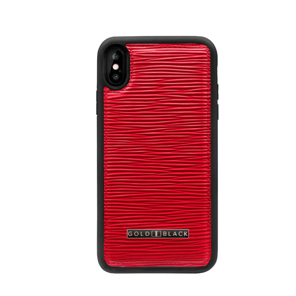 iPhone XS Max leren hoesje UNICO reliëf rood gemaakt van leer