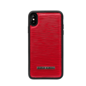 iPhone XS Max leather case UNICO embossing red made of leather