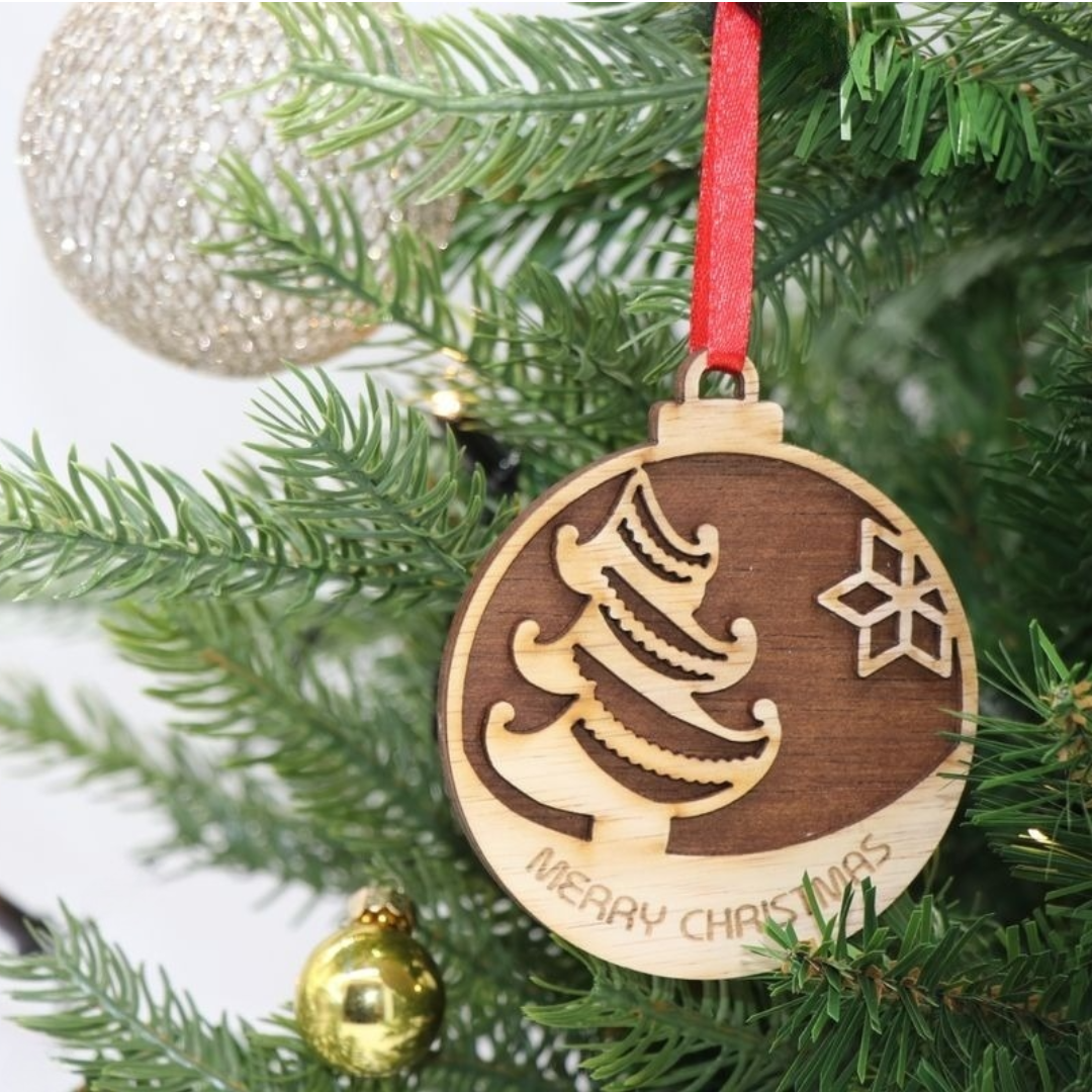 Christmas pendant / Christmas ornaments style1 - Set of 6
