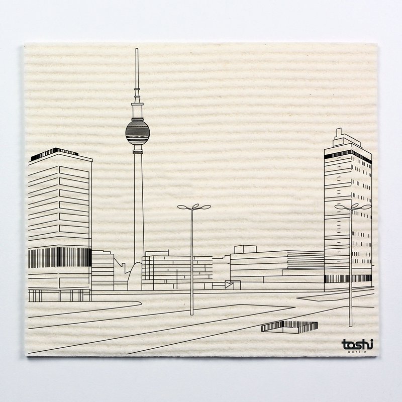 Set of 4 sponge cloths furbi: "Berlin 2"