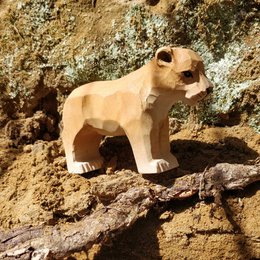 Wudimals® Wooden Lion Cub Animal Toy