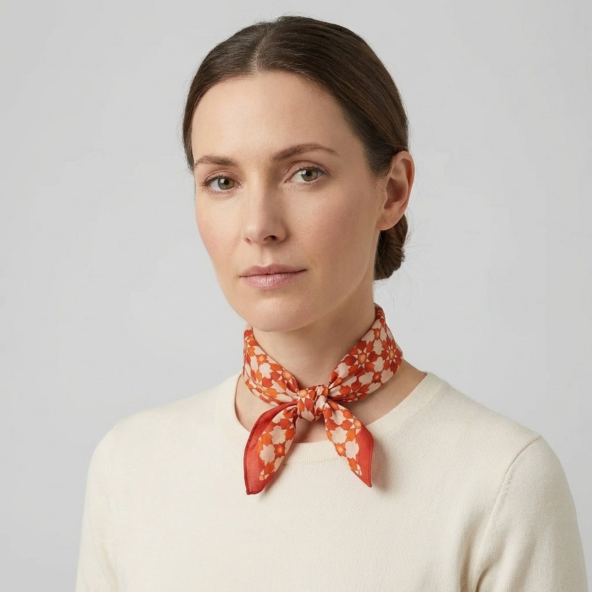 Silk Neckerchief Orange Islamic Art Print