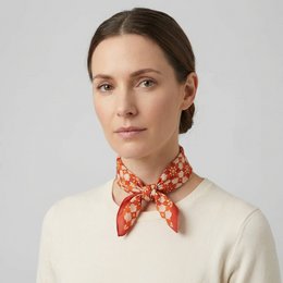 Silk Neckerchief Orange Islamic Art Print
