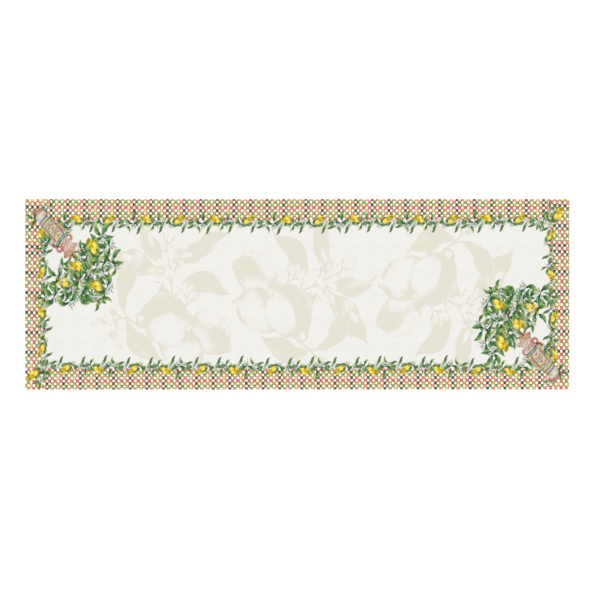 Tapis de chemin 45x150cm 100% Coton - Citron