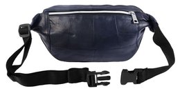 Steinmeister Hüfttasche/ Bauchtasche aus Echtleder, dunkelblau