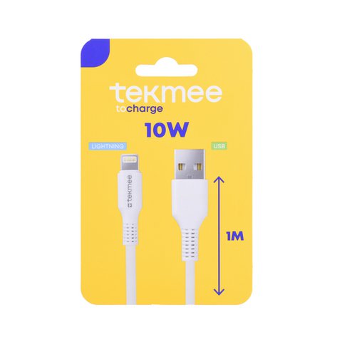 Weißes flexibles Ladegerät für iPhone 1 Meter Micro Lightning/USB