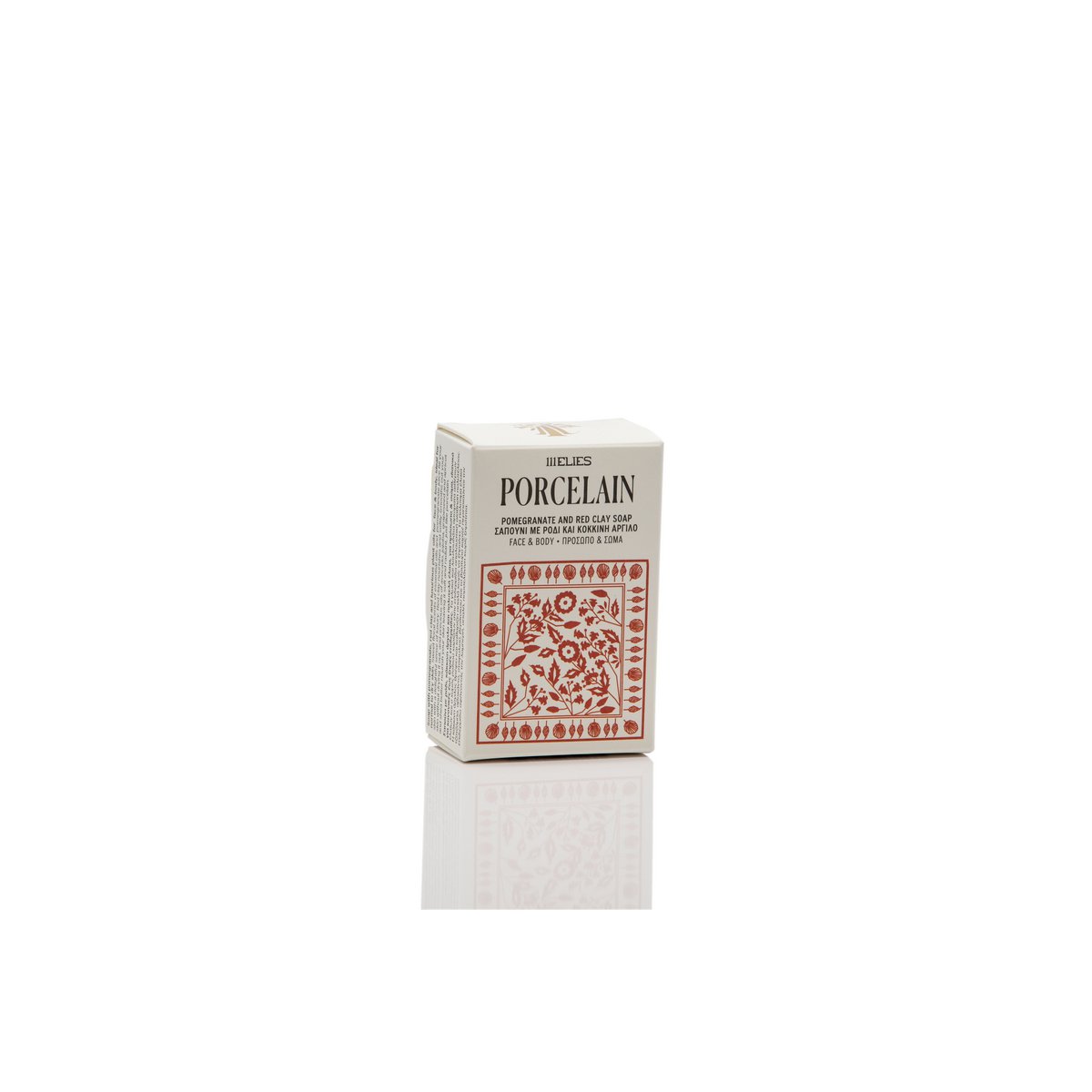 PORCELAIN  pomegranate and red clay soap for face and body