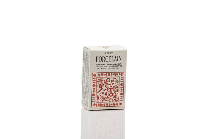 PORCELAIN  pomegranate and red clay soap for face and body