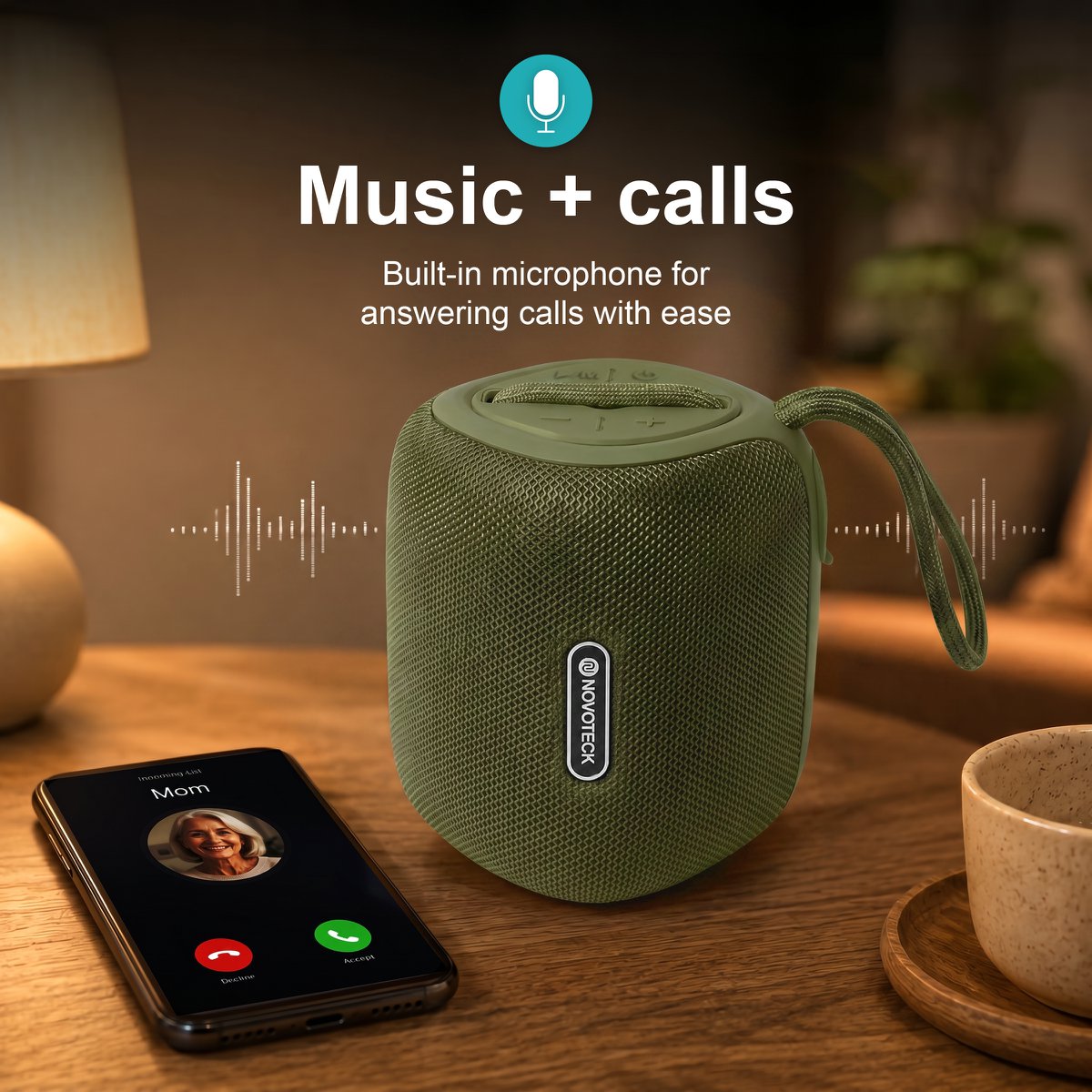 Altavoz Bluetooth portátil XB-009: negro, libertad inalámbrica y diseño práctico para el día a día