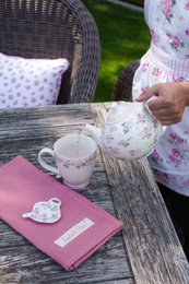 Porzellantasse Lucy Muster 430 ml Isabelle Rose