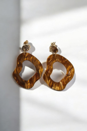Pendientes ondas coñac