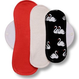 Pacchetto tester di cuscinetti mestruali di stoffa riutilizzabili