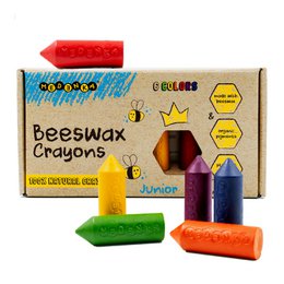 Beeswax crayons in a variety of vibrant colors, suitable for arts and crafts projects. Includes primary and secondary colors commonly used by kids.