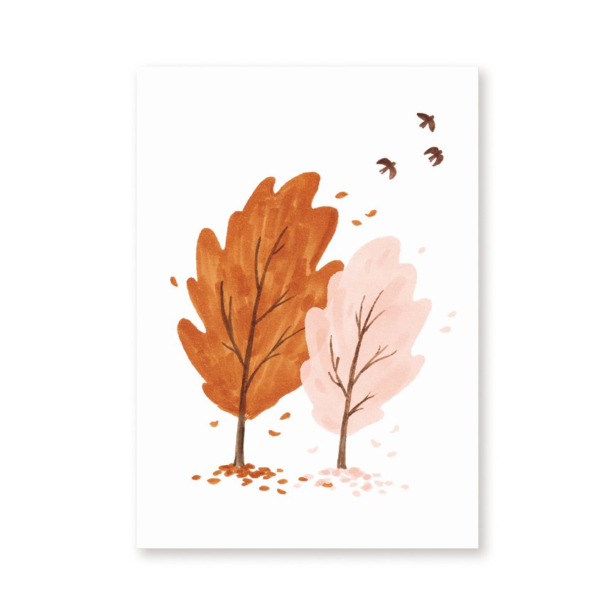 Postkaart | Herfstbomen