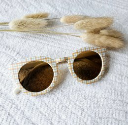 Gafas de sol para bebés y niños con cuadros UV400 - Beige